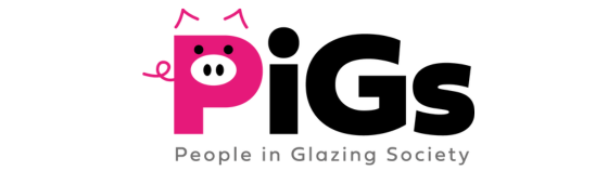 PiGs AKA People in Glazing Society Logo Pink