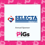 Selecta Systems - PiGs Annual Sponsor Graphics Logo of 2025 Annual Sponsor for PiGs AKA People in Glazing Society with Selecta Systems