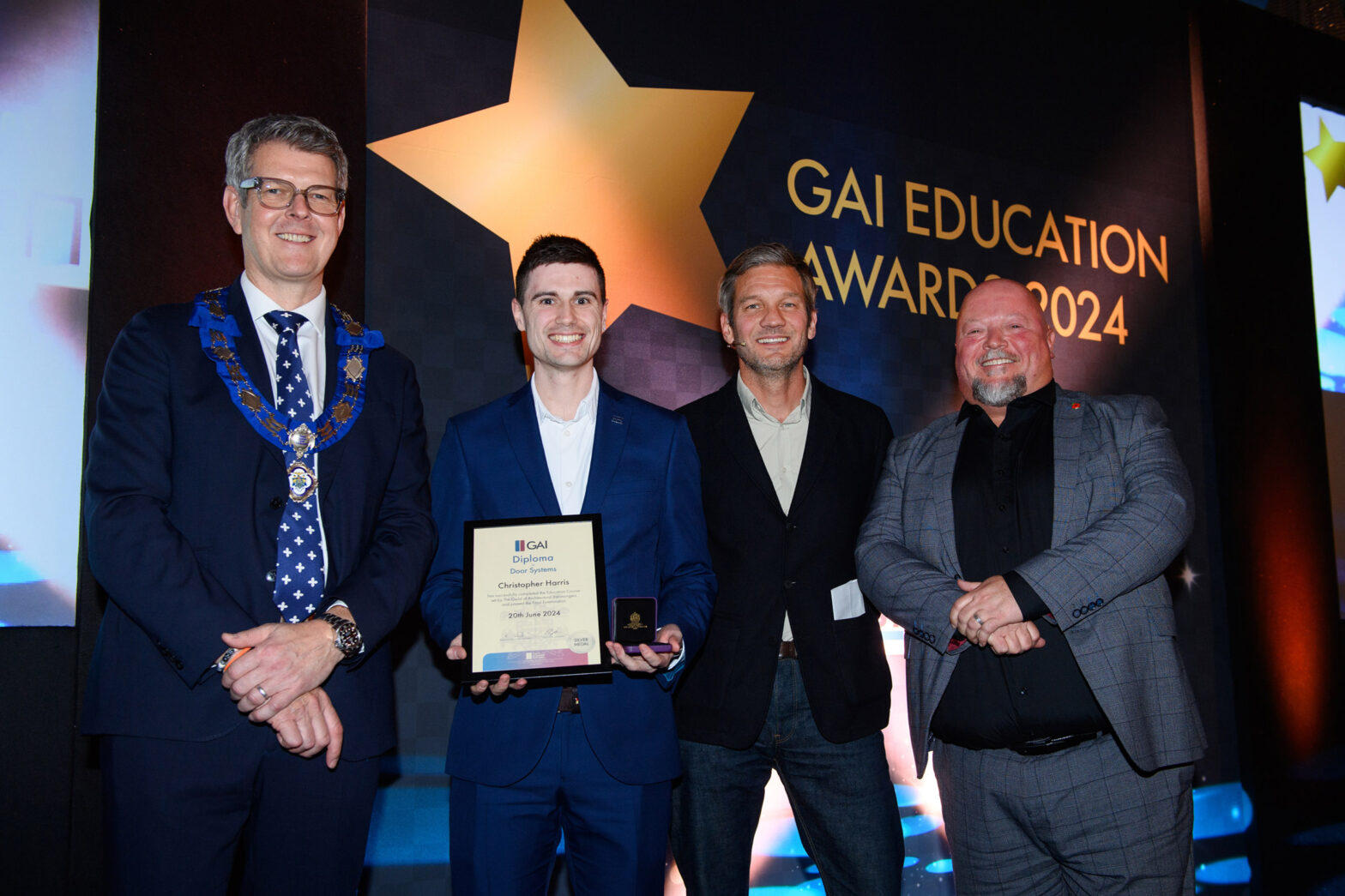 Winkhaus Product Manager Chris Harris receives GAI silver award
