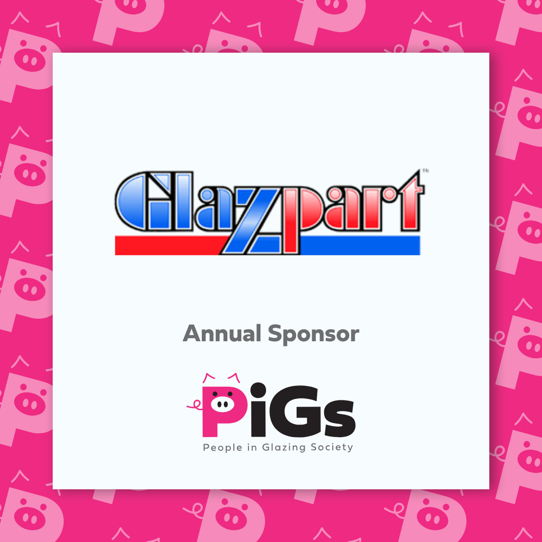 PiGs AKA People in Glazing Society Event Sponsor Logo with Glazpart