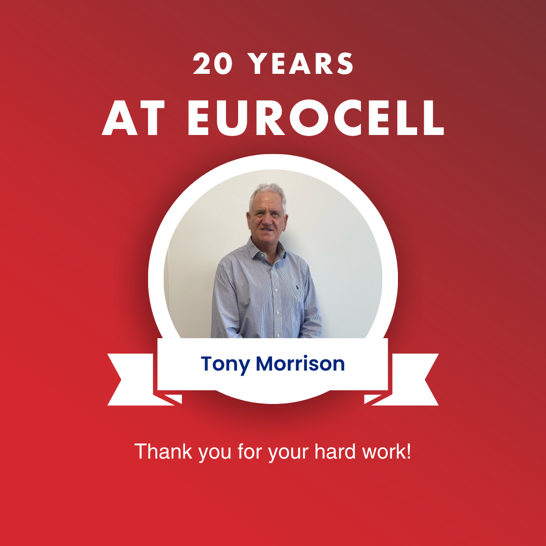 Tony Morrison of Eurocell is celebrating his 20th anniversary