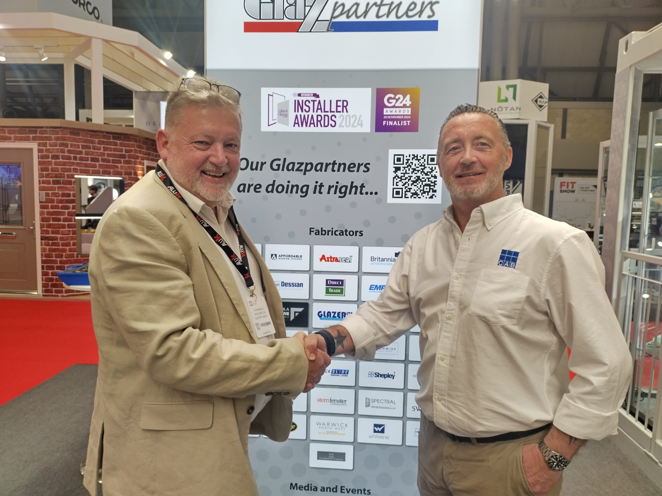 Dean Bradley welcomes Nigel Headford of CAB to Glazpartners