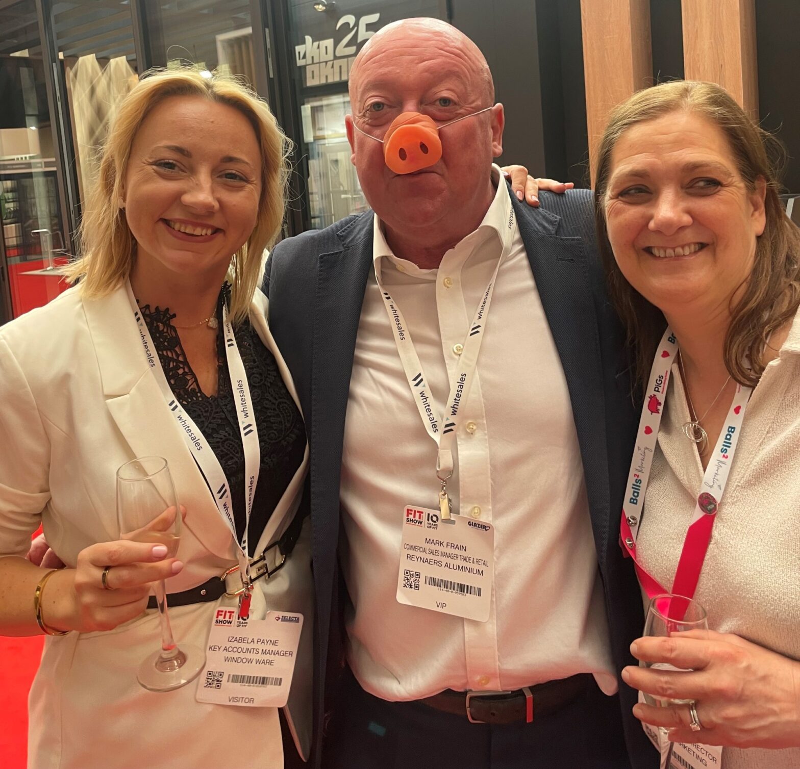 Izabela Payne at a PiGs networking event alongside Sarah Ball and Mark Frain
