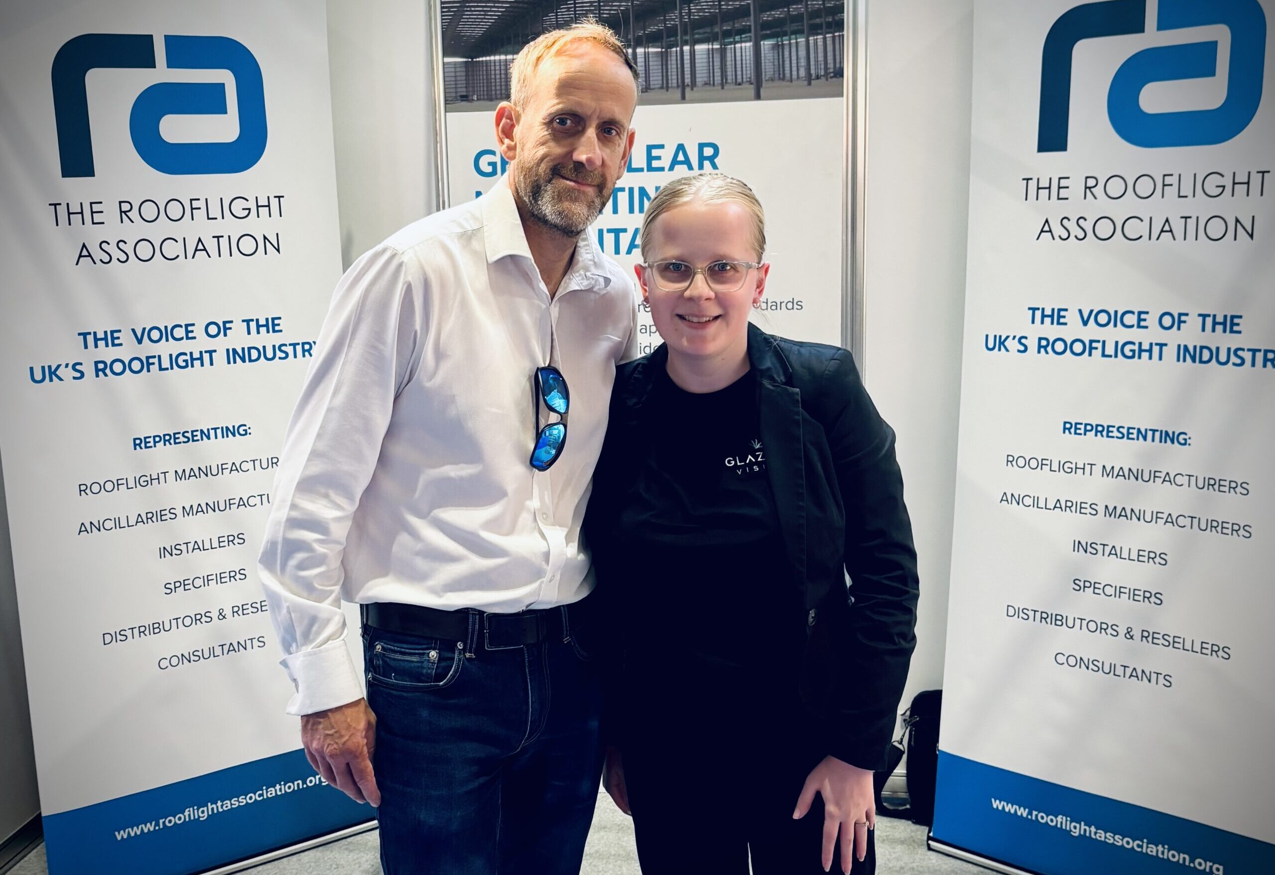 Jon and Kayleigh Shooter of Rooflight Association at InstallerSHOW 2025