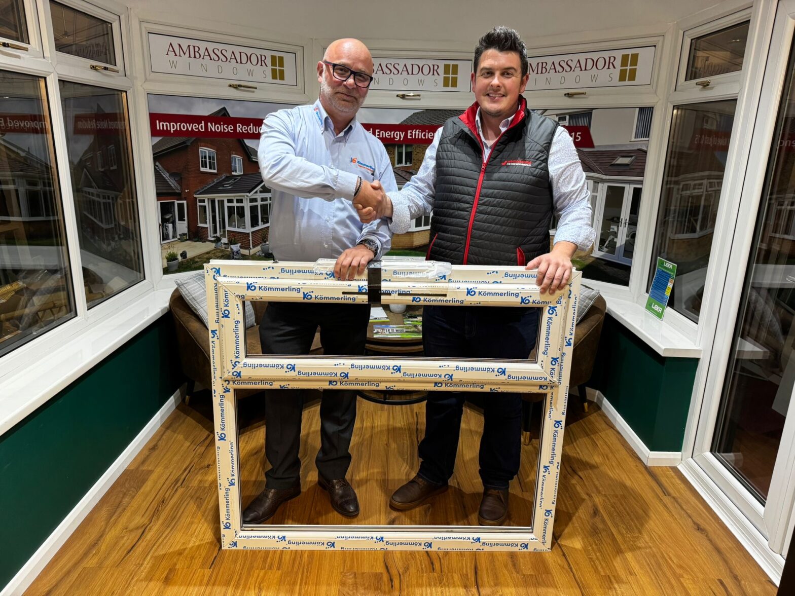 Andy Laird with new Kommerling customer Ambassador Windows