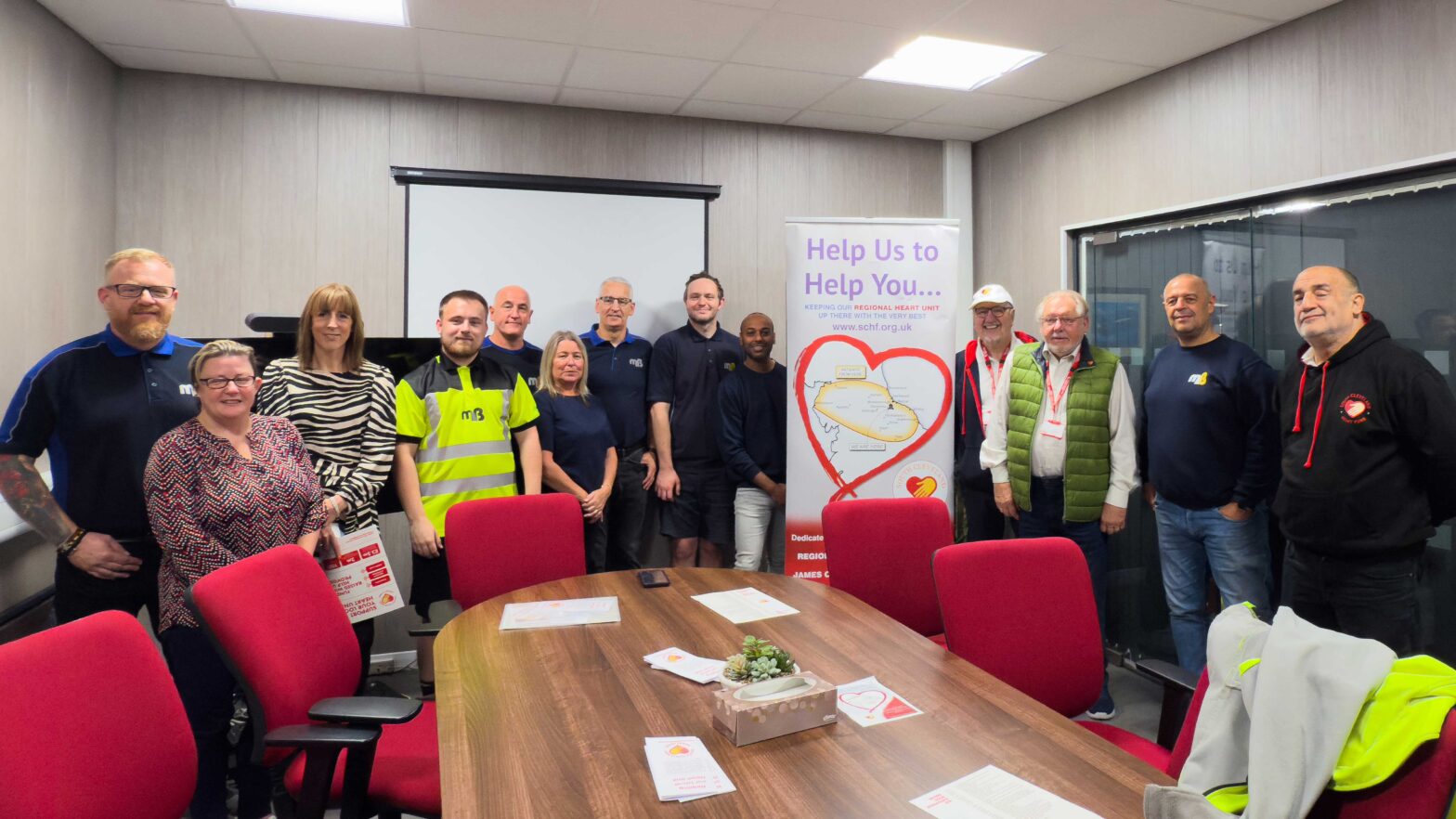 South Cleveland Heart Fund recently visited the MB DIY offices