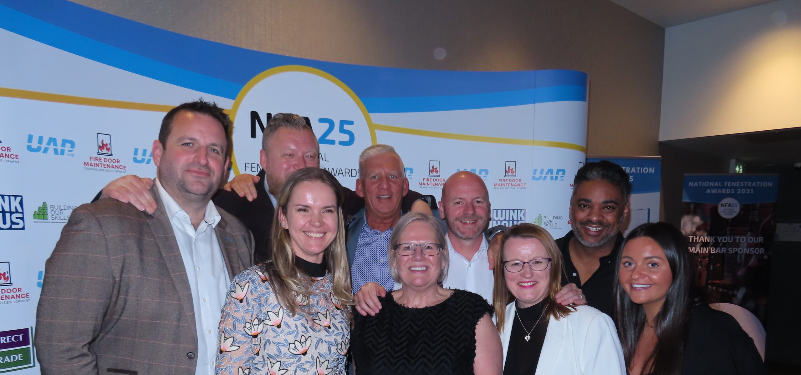 The UAP team celebrating two award wins at the National Fenestration Awards (NFAs) 2025