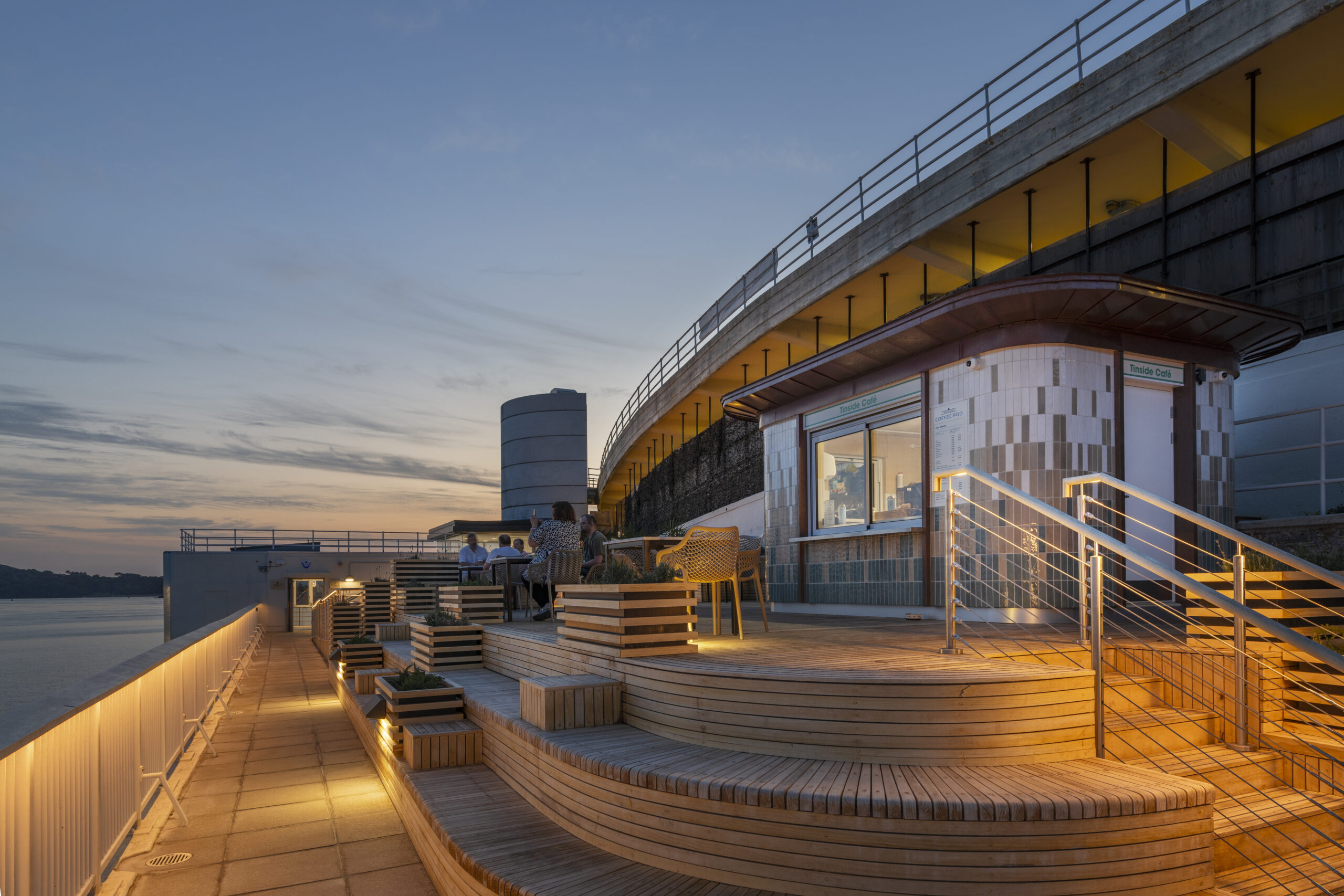 Plymouth Tinside Lido Dusk Decking
