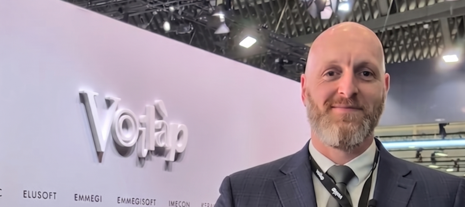 Danny Jones on the Voilap Stand at Fensterbau Frontale