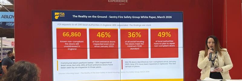 The Fire Door Association's Andrea Taylor at the Fire Safety Event 2026